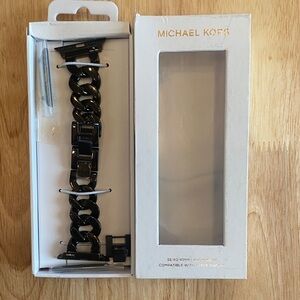 Michael Kors Black and Silver Chain Link Apple Watch Band